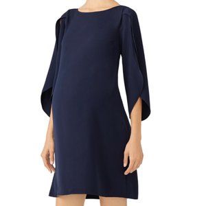 Ingrid & Isabel Navy Tulip Sleeve Maternity Dress